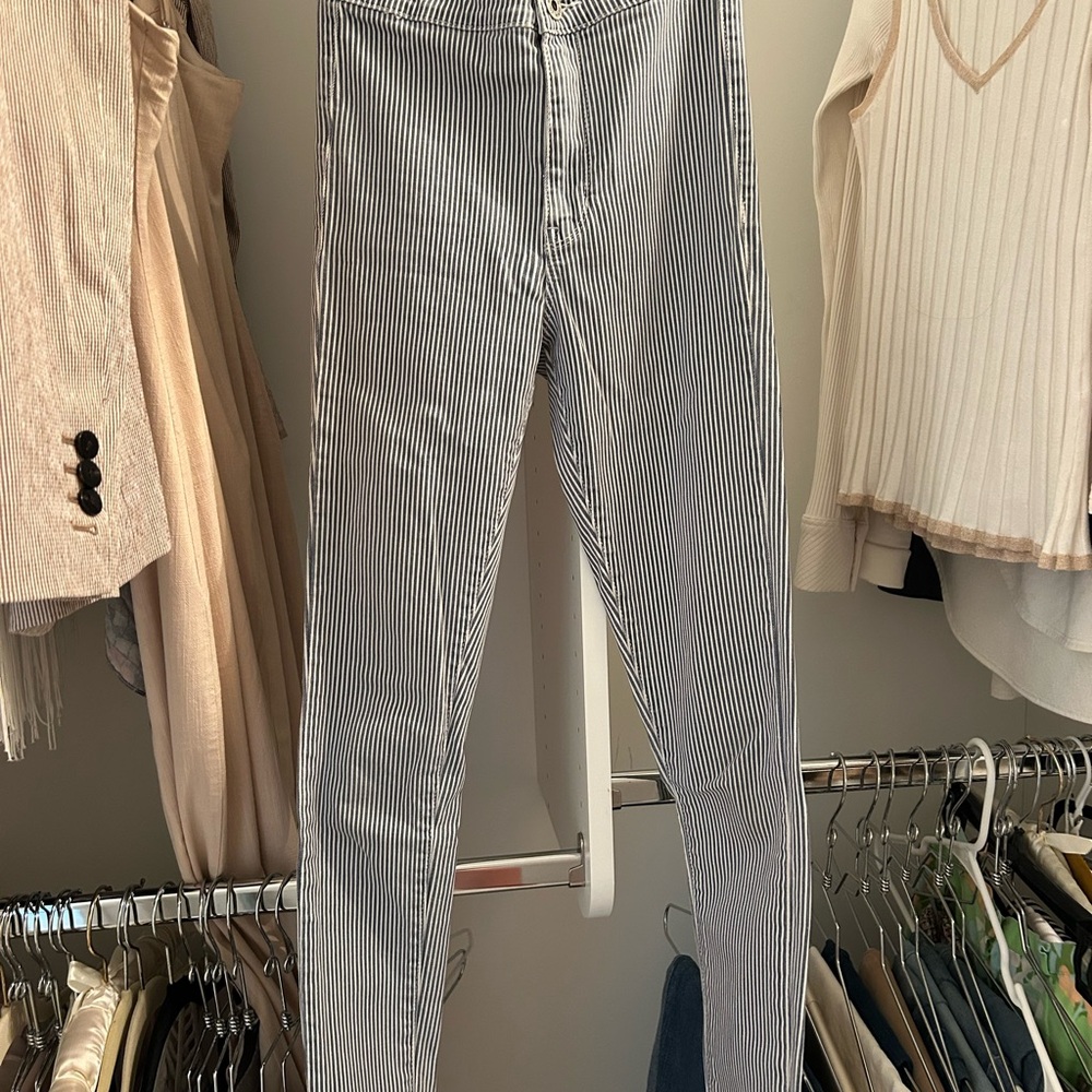 Bullhead Navy and White Striped Pants